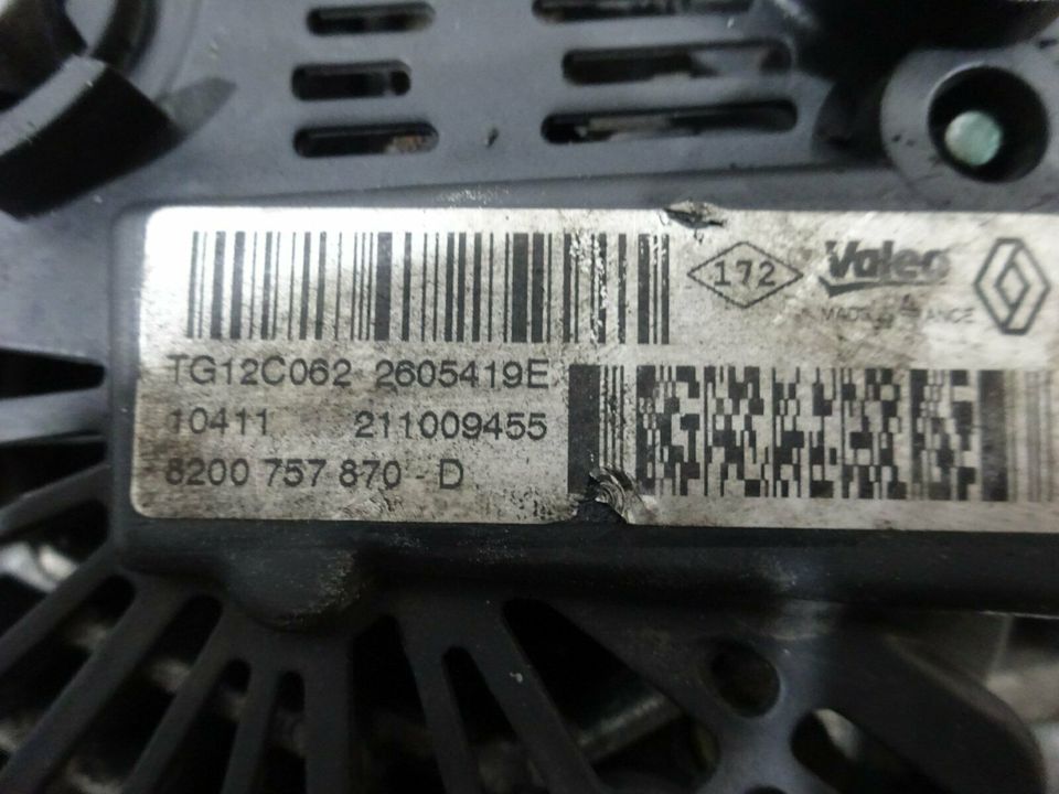 Renault Megane lll 3 1,9 Lichtmaschine LiMa Generator 8200757870D in Bruchsal