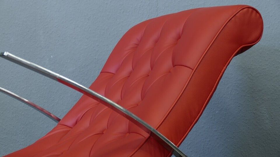 Schaukelstuhl Lounge Relax Liege Design Klassiker Farbe rot in Beelitz