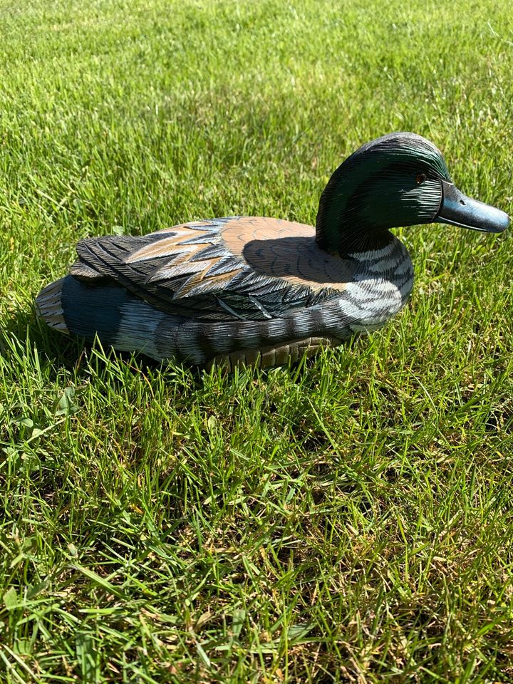 2 Enten Holz Dekoration Sammeln Garten Wohnzimmer in Trittau