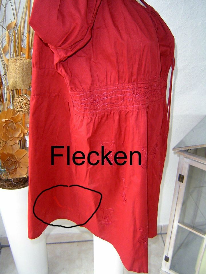 C&A Yessica Damen Tunika Gr. 46, 48 weinrot ¾ Arm in Bad Krozingen