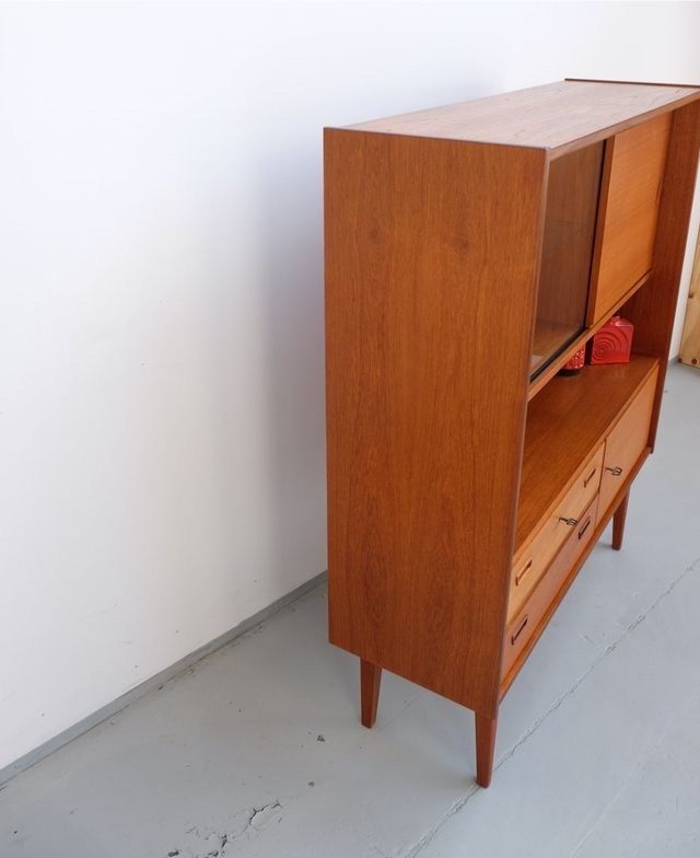 Mid Century Vintage Teak Highboard Vitrine Buffet BARTELS 60er in Gießen