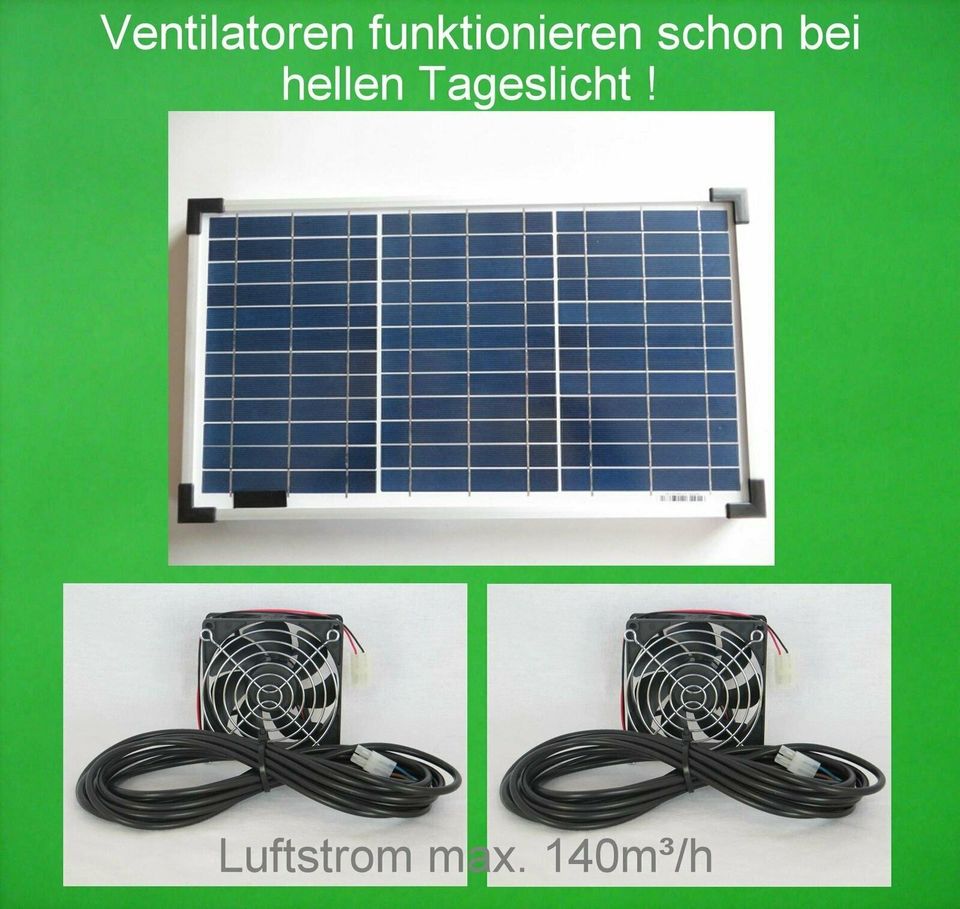 Solarlüfter Solar Ventilator Gewächshaus Lüftungssystem Lüfter in