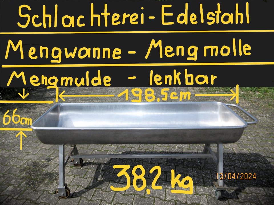 Großer - Edelstahl - Tisch - Schütte --- 37,8 kg in Lemgow