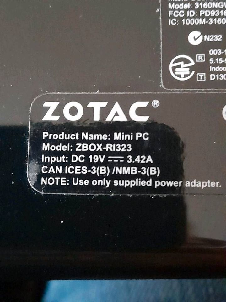 Mini PC Zotac zbox RI 323 für 2 Festplatten in Winsen (Aller)