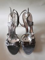 Tolle Damen Absatzschuhe High Heels in silbergrau metallic Burglesum - Lesum Vorschau