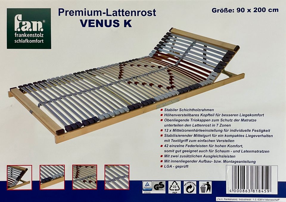 *NEU OVP* 2x Premium-Lattenrost VENUS K (90x200) in Kirkel