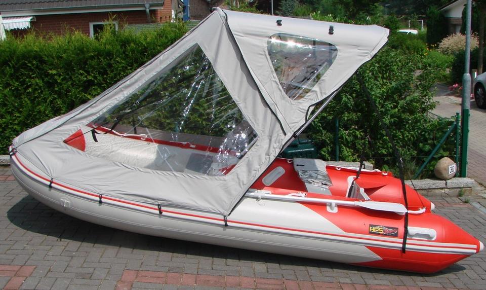 Schlauchbootzelt für Schlauchboote 3,60m/3,70m Grau 2 Wahl in Elmenhorst Kr Stormarn