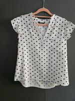 Bluse weiß / gepunktet / Pünktchen Gr.38/M Niedersachsen - Drage Vorschau