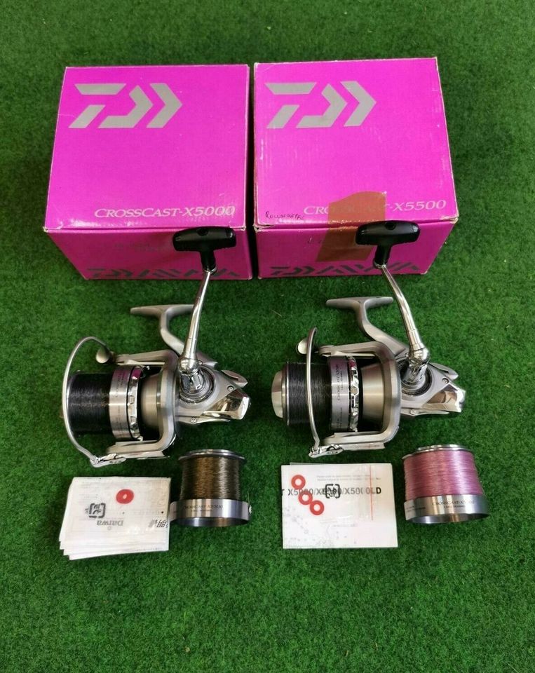 2× Daiwa Crosscast X 5500 Rolllen + 2× E-Spulen, OVP in Bad Bentheim