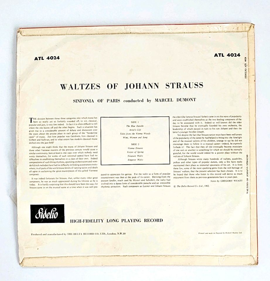 Vinyl Schallplatte „Waltzes Of Johann Strauss“ in Hochheim am Main