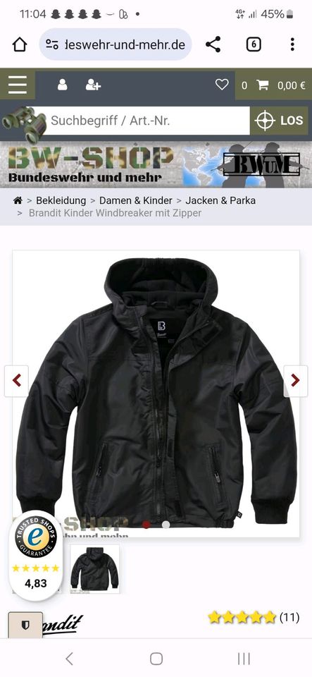 Übergangsjacke Windbreaker in Aurich