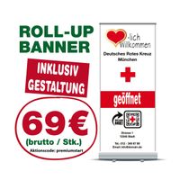 Roll-Up Display Werbebanner / Rolldisplay Alu inkl. Gestaltung München - Allach-Untermenzing Vorschau