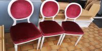 3x Retro Stühle weiß rot - Shabby Look gebraucht Hessen - Rodgau Vorschau