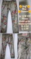 Please Hose Stoff Damen Gr S/M khaki grün Blumenprint Sachsen - Plauen Vorschau