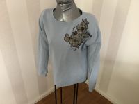 Pullover / Sweatshirt von Esprit hellblau mit brauner Blume Gr. S Niedersachsen - Diepholz Vorschau