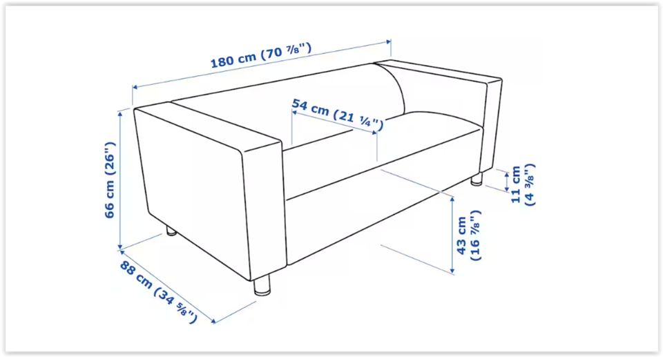 2X IKEA KLIPPAN 2ER - SOFA - GRAU - 180X88X66 - LIEFERUNG in Bad Nauheim