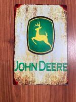 Metall Schild John Deere Hirsch Trecker Traktor Dekoration Sachsen-Anhalt - Salzwedel Vorschau