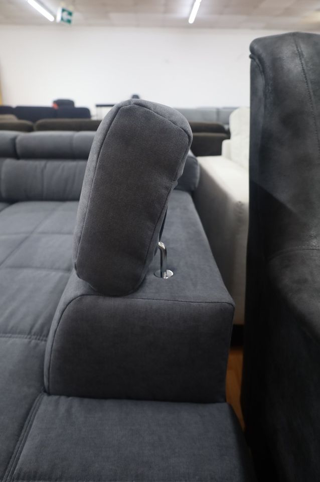 Sofa Couch Wohnlandschaft +Sitztiefe verstellbar +Kopfteile verst in Freudenberg