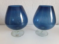 2 Cognacgläser Rauchglas Glas blau leicht mundgeblasen 16 cm Sachsen-Anhalt - Salzatal Vorschau