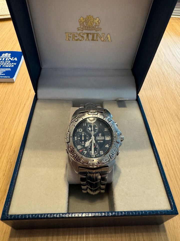 Festina Analog Chronograph Uhr Alarm Timer M 3510 Mod. F14 in Mainz