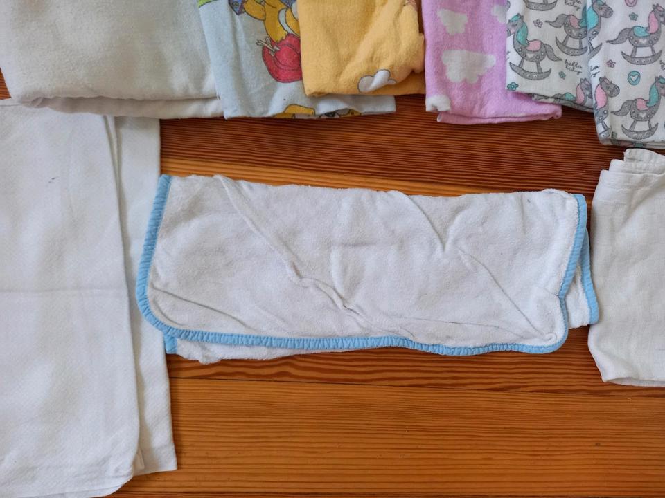 ❤️ MOLTONTÜCHER SET WICKELAUFLAGEN STOFFWINDEL EINLAGEN LAPPEN in Rastatt