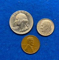 US Dollar; Quarter Dollar, One Dime,One Cent Niedersachsen - Garbsen Vorschau