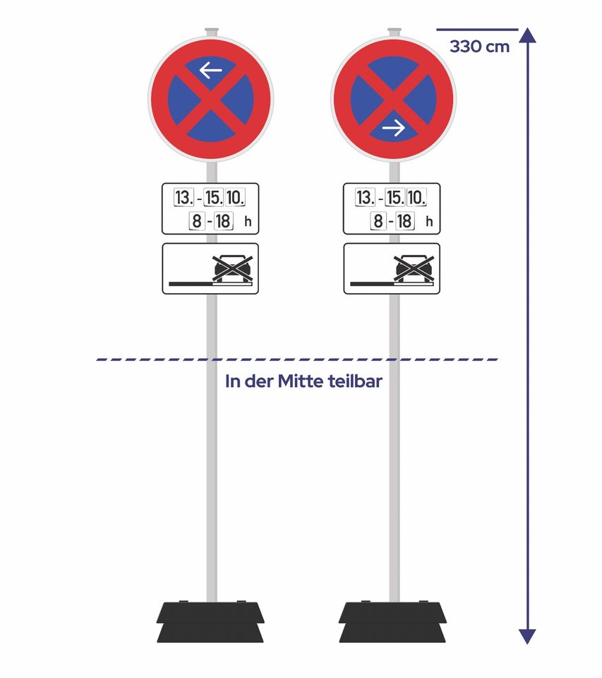 ✅ Halteverbotsschilder mieten in Frankfurt ⚡48 € für 10 Tage in Offenbach
