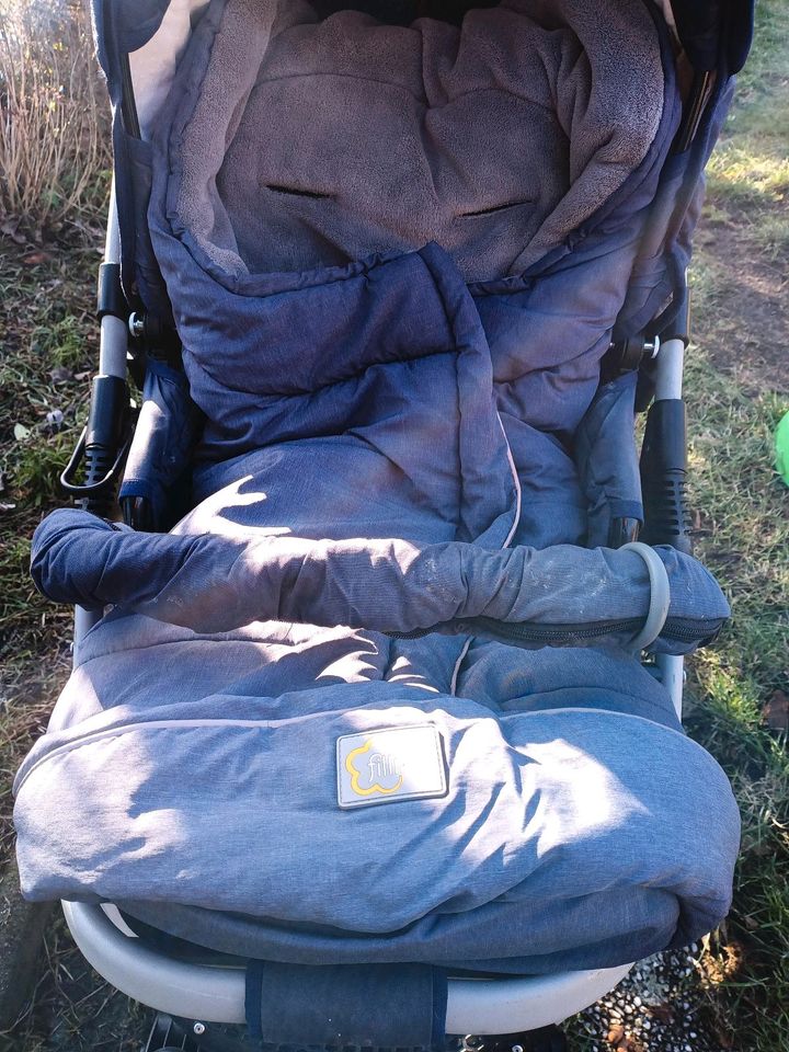 Kinderwagen Naturkind Varius Pro blau Öko mit ganz viel Zubehör in Marl