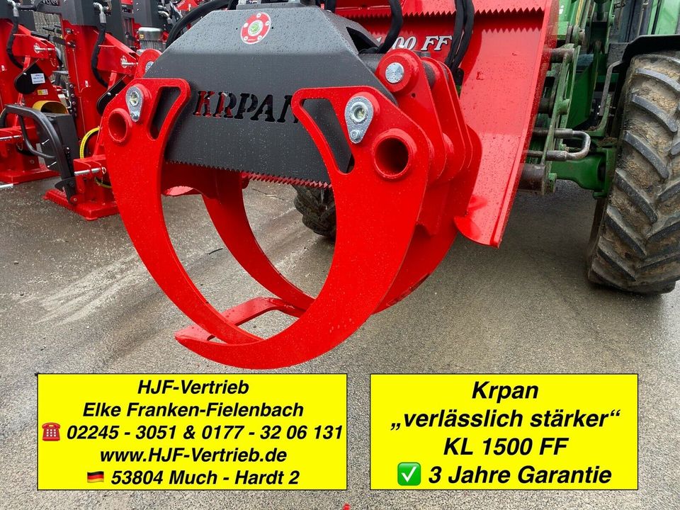⚠️ Krpan® KL 1500 FF, Holzgreifer, Holzverladezange, Rückezange in Much