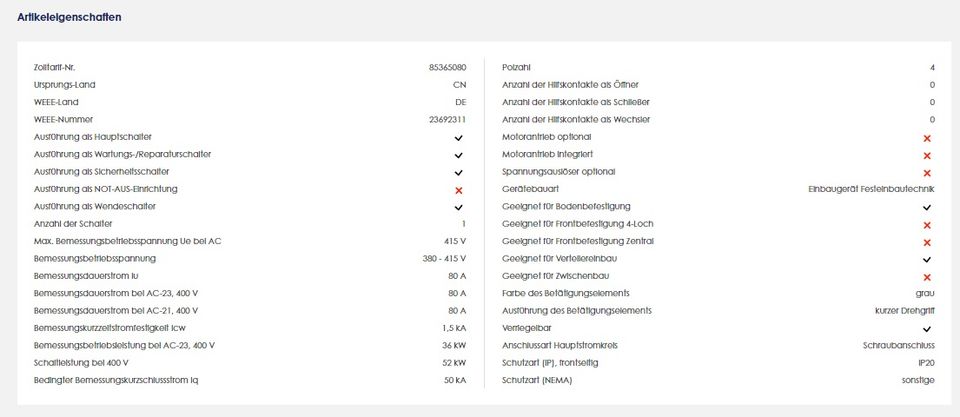 NEU!!! Hager HIM408 Lastumschalter 4polig 80A  Notstrom in Hamburg