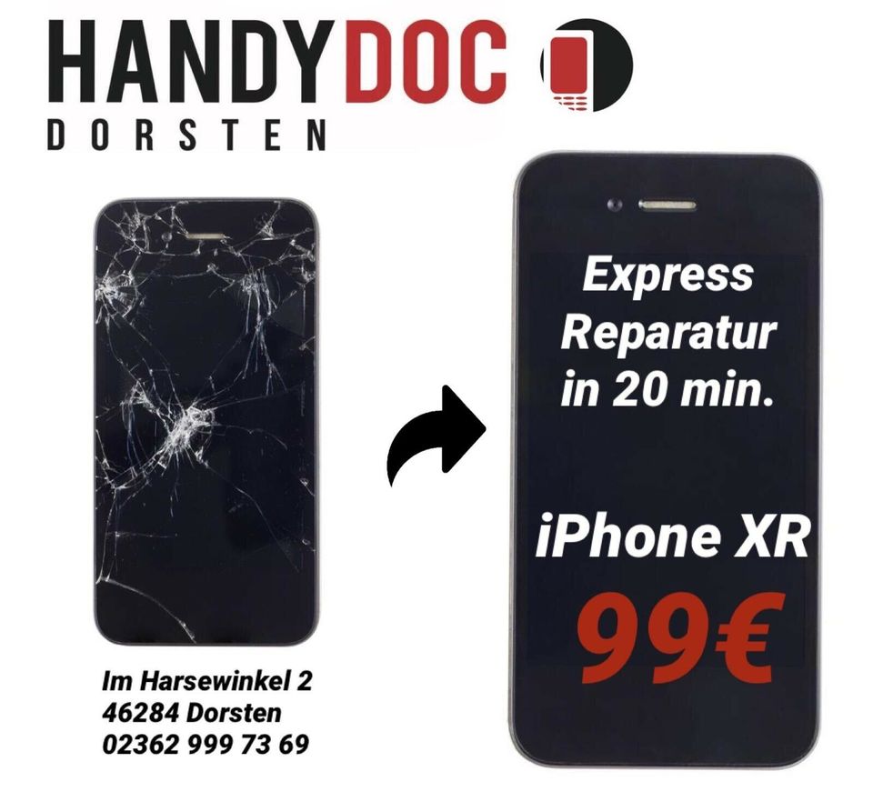 Apple iPhone Display Reparatur X XS XR 11 11 PRO MAX GARANTIE in Dorsten