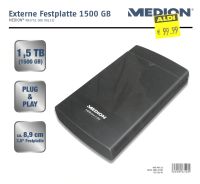 Externe Festplatte Medion 1,5 TB USB 2.0 Häfen - Bremerhaven Vorschau