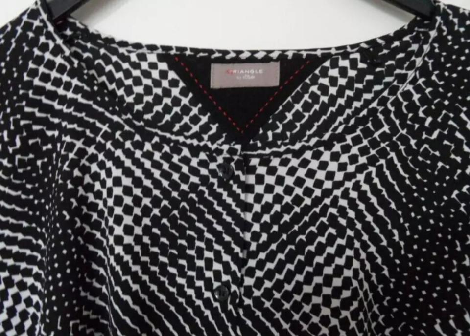 Sehr schöne, leichte Bluse TRIANGLE, Gr. 46, schwarz/weiß - TOP! in Demen