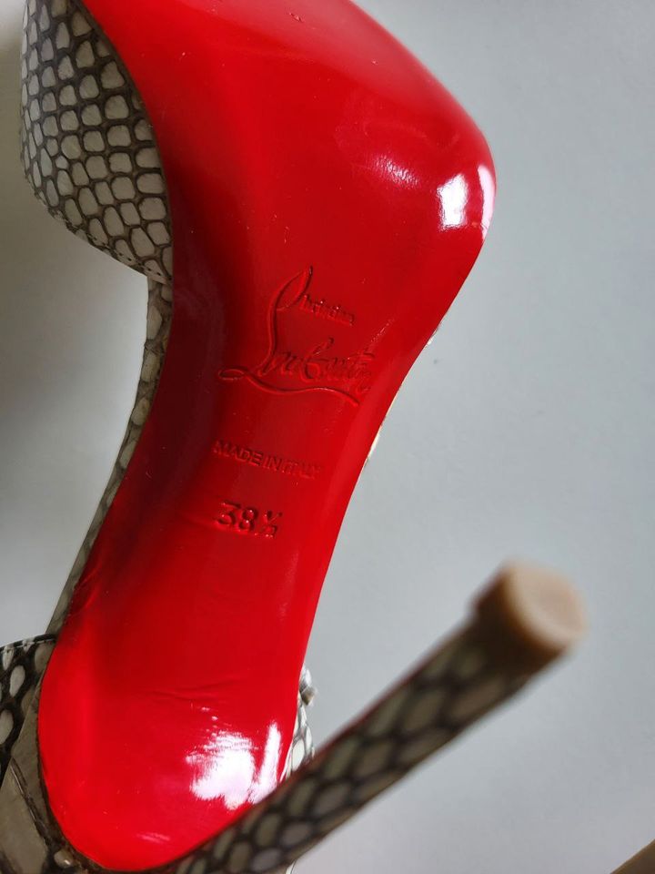 Christian Louboutin Delico 100 Cobra Tamponato Gr. 38,5 (38) in Bad Kohlgrub