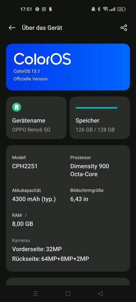 Oppo Reno 6 5G in Löhne