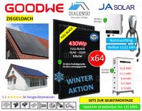 (64x) 27,5kWp Komplettanlage GoodWe GW25K-ET (30A) Komplettset PV   JA Solarmodule 430W JAM54D41 Glas-Glas Full Black bifazial  0% MWST Photovoltaik Batteriespeicher Lynx Home F Plus Dialenso GmbH Nordrhein-Westfalen - Rödinghausen Vorschau