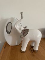 Set Elefant Vase Porzellan weiß Silber Stuttgart - Bad Cannstatt Vorschau