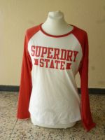 Superdry Longsleeve, Shirt, Vintage, rot-weiß Bayern - Würzburg Vorschau