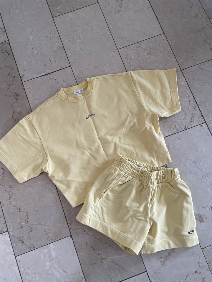 Closed Set Sweatshirt Shorts Cropped Pullover gelb XXS in Haltern am See