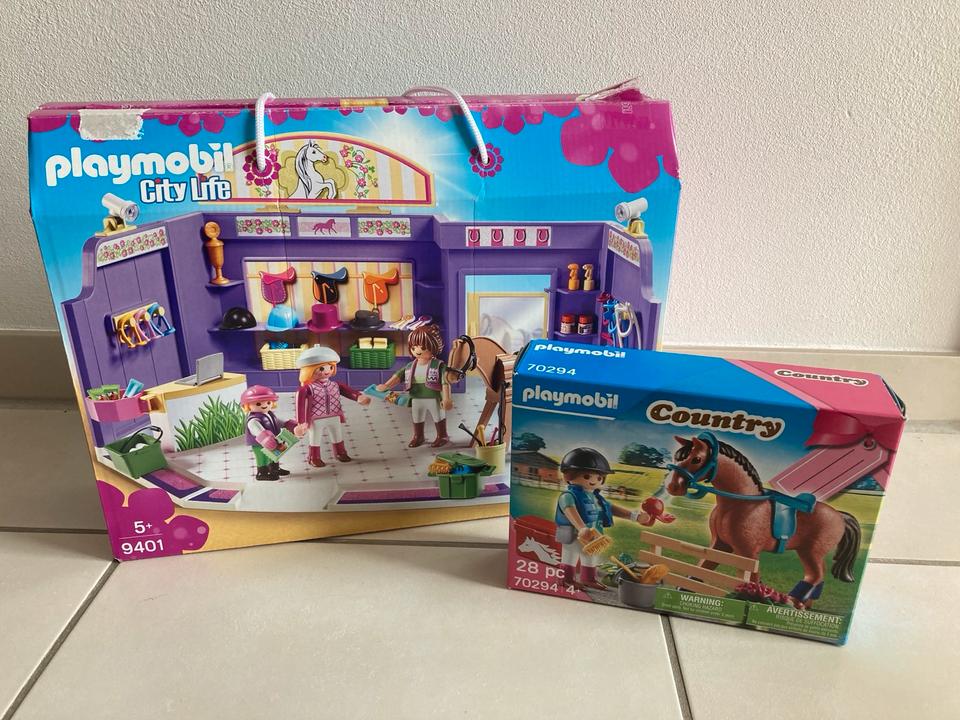 Playmobil City Pferdeshop 9401 und Reiterin mit Pferd 70294 in Cadolzburg
