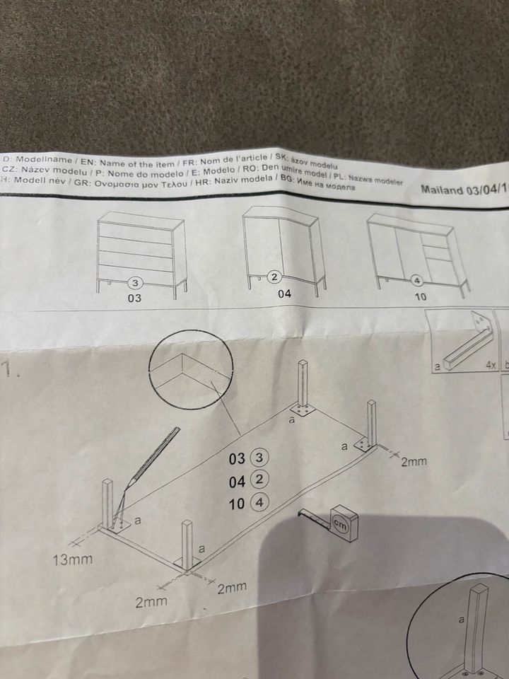 Füße Beine Schrank Kommode Sideboard schwarz Metall in Saarbrücken