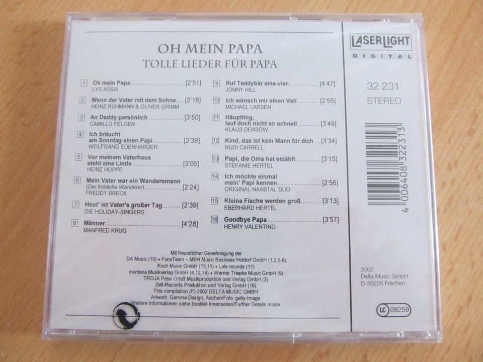 CD, Oh mein Papa, Tolle Lieder für Papa in Spremberg
