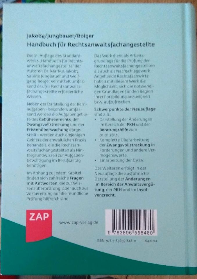Buch Handbuch Rechtsanwaltsfachangestellte in München