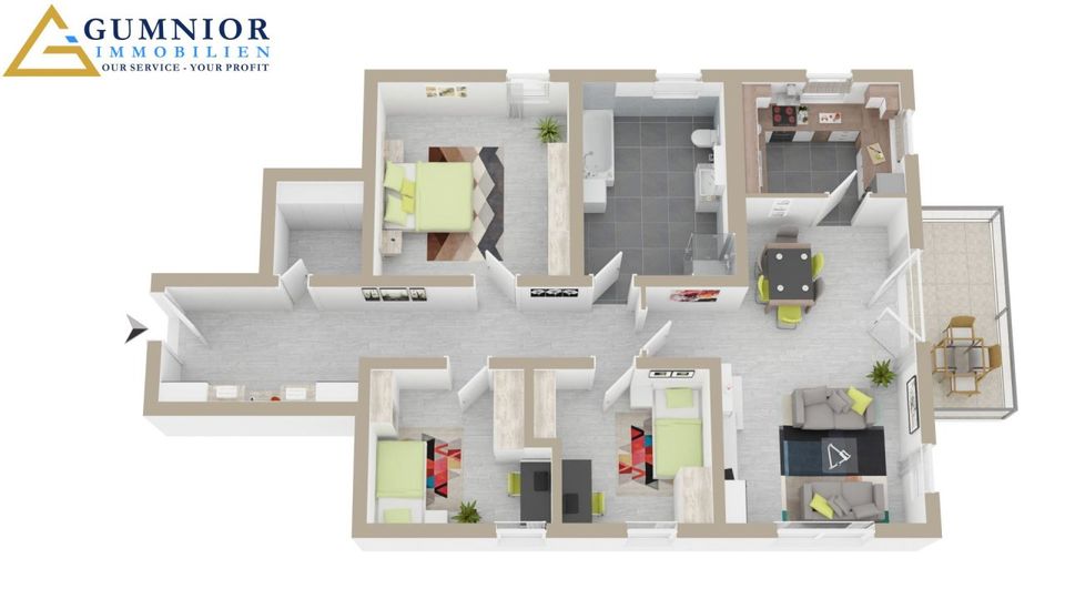 Grundbuch statt Sparbuch !Trendy 4 ZKB-Wohnung im KfW 40 Ausführung ** Top Preis-Leistungsverhältnis !! in Speichersdorf