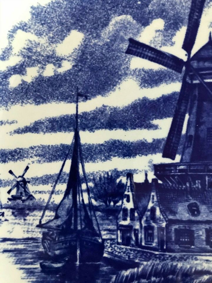 Landhaustil Wandteller - Delfter Keramik - Windmühle in Düsseldorf