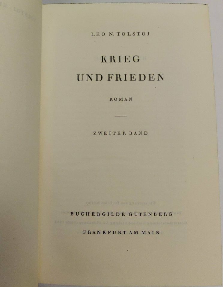 Krieg und Frieden Band 1 & 2 (1953) in Berlin