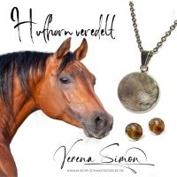 Hufhorn deines Pferdes veredelt Anhänger und Ohrringe Angebot Niedersachsen - Salzhausen Vorschau
