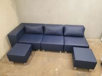Couch Sofa Sitzgruppe blau Kunstleder Berlin - Mitte Vorschau