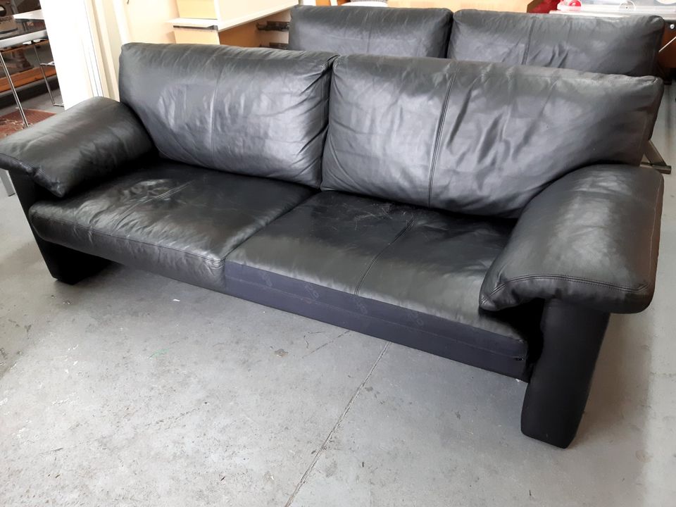 2x vintage Ledersofa ERPO CL300 2-Sitzer und 3-Sitzer in Aachen