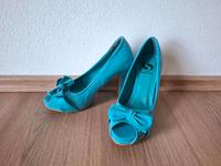 Pumps Schuhe Absatz Türkis Schleife Baden-Württemberg - Langenau Vorschau